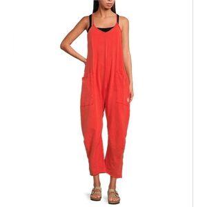 Free People Hot Shot Onsie size Medium NWOT Coral Color
